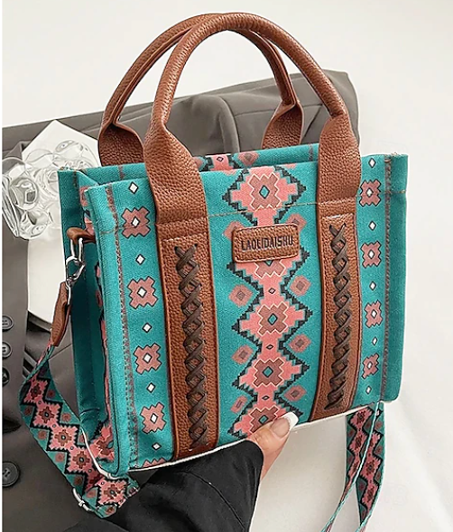 sac fourre-tout à imprimé ethnique bohème