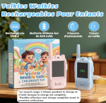 Talkie-Walkie Vidéo Enfant avec Caméra & Écran – Duo Rechargeable – Bleu / Rose – TANISTA – Image 2
